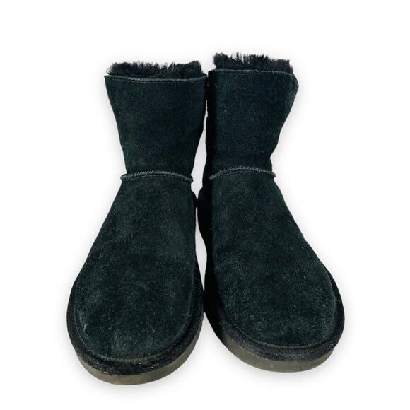 Koolaburra by UGG Remley Mini Suede Boots Black 1105809 Women's 6 - Picture 3 of 10